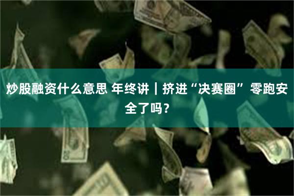 炒股融资什么意思 年终讲｜挤进“决赛圈” 零跑安全了吗？