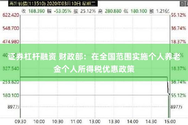 证券杠杆融资 财政部：在全国范围实施个人养老金个人所得税优惠政策